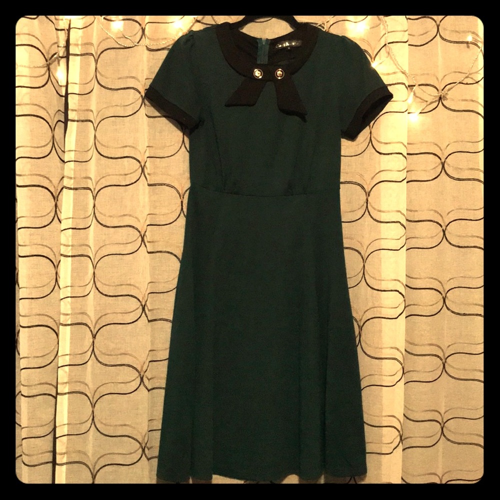 Forest Green Rockabilly Dress